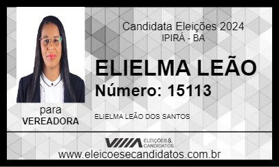 Candidato ELIELMA LEÃO 2024 - IPIRÁ - Eleições