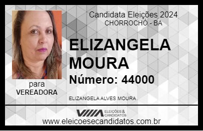 Candidato ELIZANGELA MOURA 2024 - CHORROCHÓ - Eleições