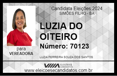 Candidato LUZIA DO OITEIRO 2024 - SIMÕES FILHO - Eleições