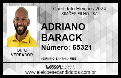 Candidato ADRIANO BARACK 2024 - SIMÕES FILHO - Eleições