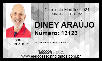 Candidato DINEY ARAÚJO 2024 - SIMÕES FILHO - Eleições