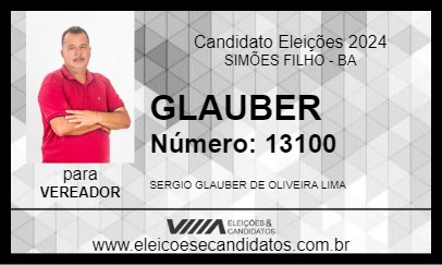 Candidato GLAUBER 2024 - SIMÕES FILHO - Eleições