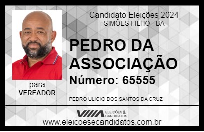 Candidato PEDRO DA ASSOCIAÇÃO 2024 - SIMÕES FILHO - Eleições