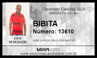 Candidato BIBITA 2024 - SIMÕES FILHO - Eleições