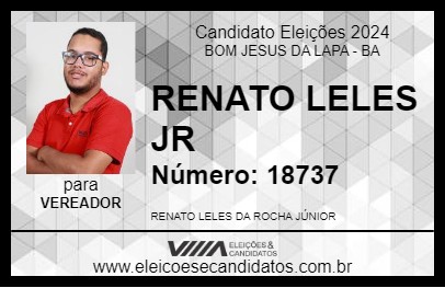 Candidato RENATO LELES JR 2024 - BOM JESUS DA LAPA - Eleições