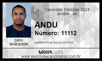 Candidato ANDU 2024 - SEABRA - Eleições