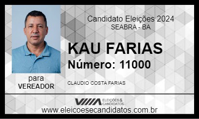 Candidato KAU FARIAS 2024 - SEABRA - Eleições