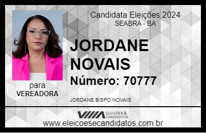 Candidato JORDANE NOVAIS 2024 - SEABRA - Eleições