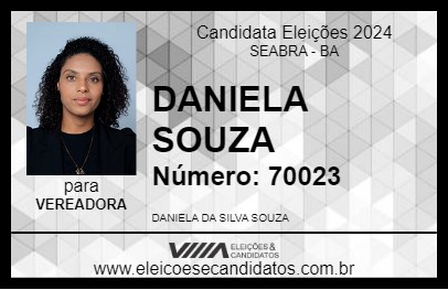 Candidato DANIELA SOUZA 2024 - SEABRA - Eleições