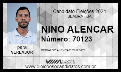 Candidato NINO ALENCAR 2024 - SEABRA - Eleições