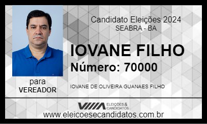 Candidato IOVANE FILHO 2024 - SEABRA - Eleições