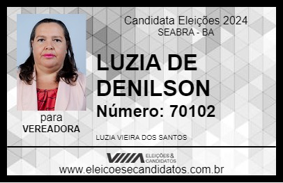 Candidato LUZIA DE DENILSON 2024 - SEABRA - Eleições