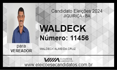 Candidato WALDECK 2024 - JIQUIRIÇÁ - Eleições