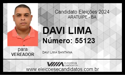 Candidato DAVI LIMA 2024 - ARATUÍPE - Eleições