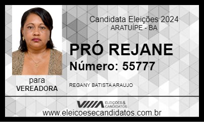 Candidato PRÓ REJANE 2024 - ARATUÍPE - Eleições