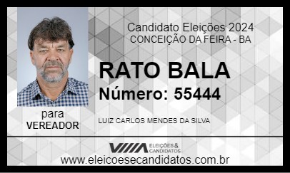 Candidato RATO BALA 2024 - CONCEIÇÃO DA FEIRA - Eleições