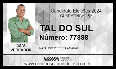 Candidato TAL DO SUL 2024 - GUARATINGA - Eleições