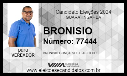 Candidato BRONISIO 2024 - GUARATINGA - Eleições