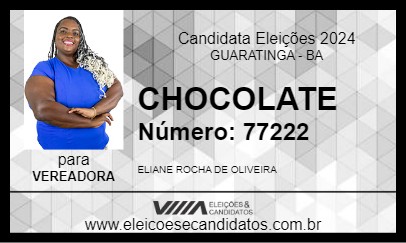 Candidato CHOCOLATE 2024 - GUARATINGA - Eleições