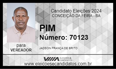 Candidato PIM 2024 - CONCEIÇÃO DA FEIRA - Eleições