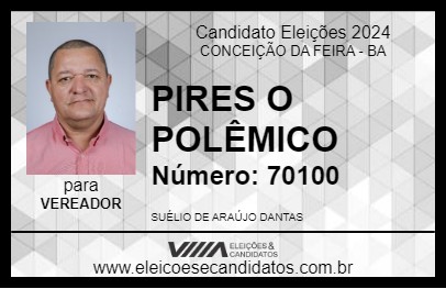 Candidato PIRES O POLÊMICO 2024 - CONCEIÇÃO DA FEIRA - Eleições