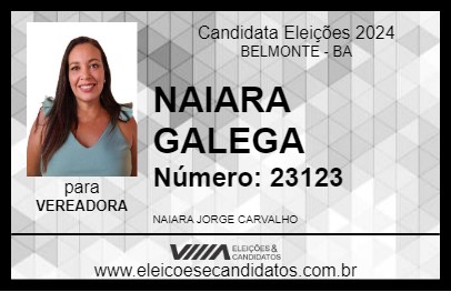 Candidato NAIARA GALEGA 2024 - BELMONTE - Eleições