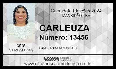 Candidato CARLEUZA 2024 - MANSIDÃO - Eleições