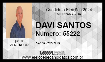 Candidato DAVI SANTOS 2024 - MORPARÁ - Eleições