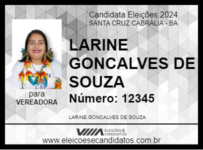 Candidato LARI DE AVAILTON 2024 - SANTA CRUZ CABRÁLIA - Eleições