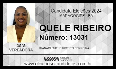 Candidato QUELE RIBEIRO 2024 - MARAGOGIPE - Eleições