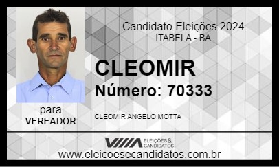 Candidato CLEOMIR 2024 - ITABELA - Eleições