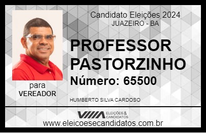 Candidato PROFESSOR PASTORZINHO 2024 - JUAZEIRO - Eleições