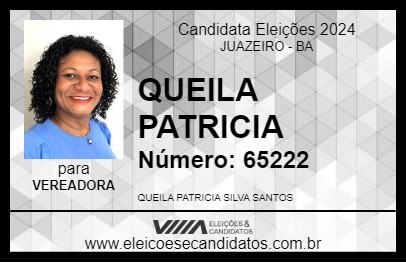 Candidato QUEILA PATRICIA 2024 - JUAZEIRO - Eleições