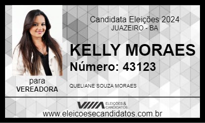 Candidato KELLY MORAES 2024 - JUAZEIRO - Eleições