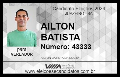 Candidato AILTON BATISTA 2024 - JUAZEIRO - Eleições