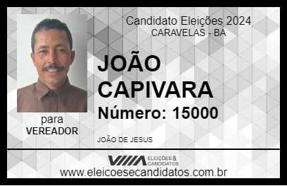 Candidato JOÃO CAPIVARA 2024 - CARAVELAS - Eleições