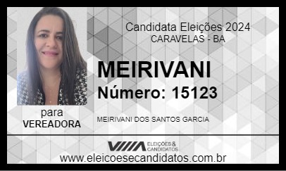 Candidato MEIRIVANI 2024 - CARAVELAS - Eleições