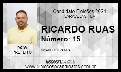 Candidato RICARDO RUAS 2024 - CARAVELAS - Eleições