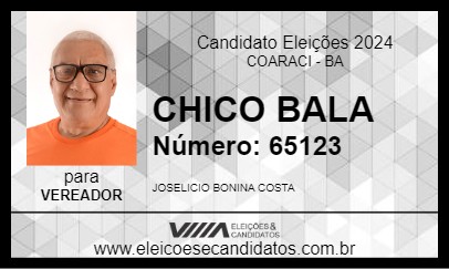 Candidato CHICO BALA 2024 - COARACI - Eleições