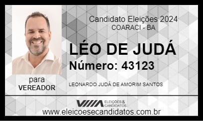 Candidato LÉO DE JUDÁ 2024 - COARACI - Eleições