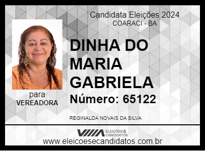 Candidato DINHA DO MARIA GABRIELA 2024 - COARACI - Eleições