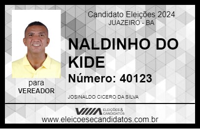 Candidato NALDINHO DO KIDE 2024 - JUAZEIRO - Eleições