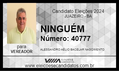 Candidato NINGUÉM 2024 - JUAZEIRO - Eleições