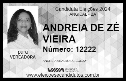 Candidato ANDREIA DE ZÉ VIEIRA 2024 - ANGICAL - Eleições