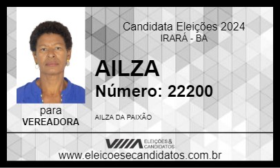 Candidato AILZA 2024 - IRARÁ - Eleições