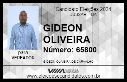 Candidato GIDEON OLIVEIRA 2024 - JUSSARI - Eleições