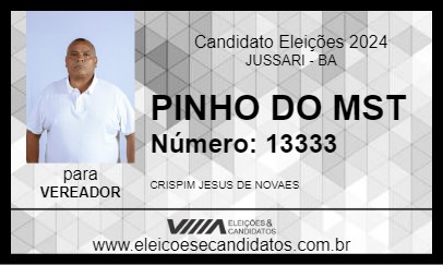 Candidato PINHO DO MST 2024 - JUSSARI - Eleições