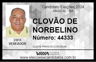 Candidato CLOVÃO DE NORBELINO 2024 - ANGICAL - Eleições