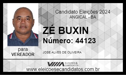 Candidato ZÉ BUXIN 2024 - ANGICAL - Eleições