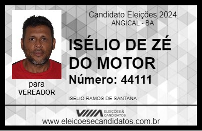 Candidato ISÉLIO DE ZÉ DO MOTOR 2024 - ANGICAL - Eleições